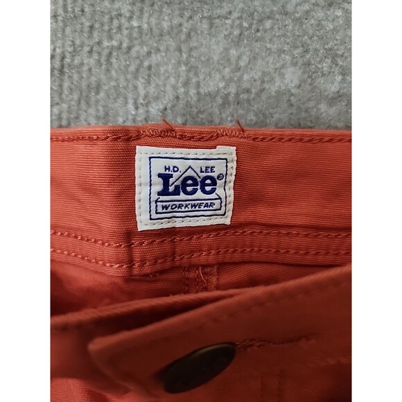 Lee Legendary Carpenter Shorts Womens 6 Coral Hammer Loop Cotton Stretch NEW - Picture 9 of 11
